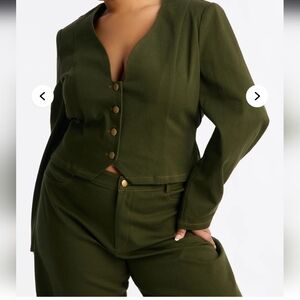 Olive Green Women's Suit Set